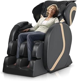 BILITOK Massage Chair Recliner with Zero Gravity with Full Body Air Pressure Easy to Use at Home and in The Office, Grey