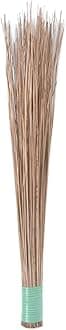 N.A Supplier Brown Color Natural Coconut Leaf Grass Broom Stick Jhadu for Home and Kitchen Cleaning Broom Stick (Teela/Nariyal Jhadu) Set of 4