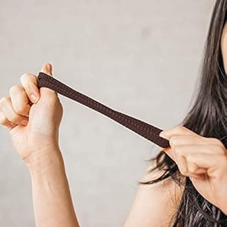 Burlybands - The Ultimate Hair Ties for Thick Heavy or Curly Hair. No Slipping Damage Breaking or Stretching Out. Seamless Ponytail Holders Scrunchies Sports Hair Ties for Thick Hair (Brown)