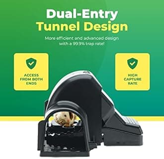 Rat Traps Indoor and Outdoor - 2 Pack Dual-Entry Large Rat Trap Outdoor and Indoor for Home, Garden and Restaurant with 99.9% Trap Rate | Easy to Use Rodent Traps with Safe Hands Free Design - UCatch