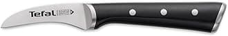 Tefal Ice Force 7Cm Curved Paring Knife, Black, Stainless Steel, K2321214, Silver/Black