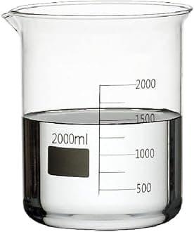Borosilicate Glass Beaker 3000 ML With Graduation for Lab Pack of 2| Glass Beaker With Graduated Marking |