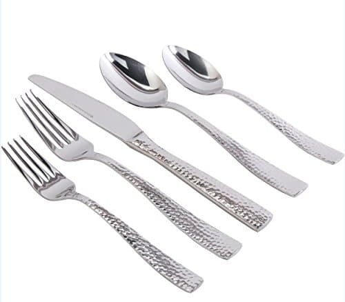 Royal Brighton 20 PC Stainless Steel Hammered Flatware Set