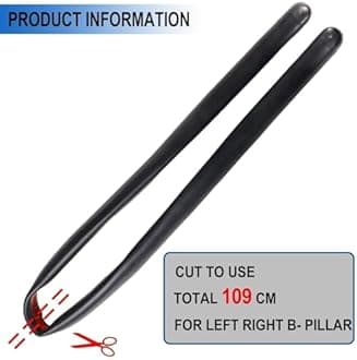 AUTOXBERT 3FT Car Door Seal Strip D Shape Automotive Weather Stripping Sealing Self-Adhesive B Pillar Noise Dustproof Protection Strips Universal for Most Car,Truck,SUV 15/32" High x 63/64" Wide
