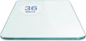 Dulles Glass 36 inch Square Glass Table Top - Tempered - 3/8" Thick Glass Surface, Safe Pencil Edge, Radius Corners, Multipurpose for Dining Table, Patio, Coffee and End Table