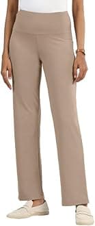 BlissClubUltimate Straight Pants Trousers for Women with High Waist, Formal Pant for Women Office Wear with Wide Waistband