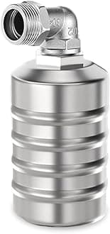 304 Stainless Steel Fully Automatic Water Level Control Float Valve, Automatic Water Level Controller for Water Tank, Stainless Steel Mini Float Ball Valve (#C-3/4 inch connector(Side water intake))
