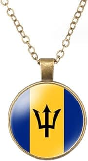 World Most Countries Flag Zinc Alloy Necklace Pendant Necklace for Men Women