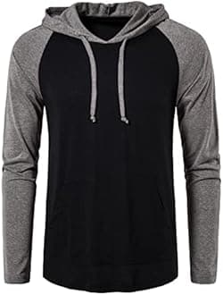 SIR7 Men's Gym Workout Active Long Sleeve Pullover Lightweight Hoodie Casual Hooded Sweatshirts