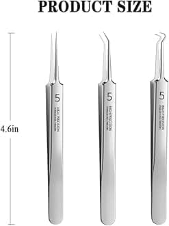 BLAAROOM Professional Blackhead Remover Pimple Popper Tool,3Pcs Glossy Comedones Extractor Acne Removal Tweezers for Blemishs，Whitehead Popping,Zit Removing for Nose Face,Stainless Steel Makeup Tool