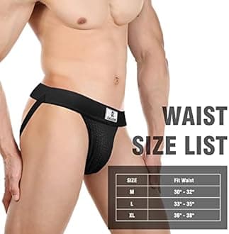 JOCKLAND Men's Jock Strap, Wide Band Mesh Male Underwear Jockstrap Athletic Supporter for Gym Vasectomy