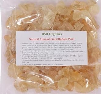 Natural Almondgum/Badam Pisin/Badam/Gondh Katira for Ice Cream, Milk Shakes, Jigarthanda, Body Coolant, Natural Jelly,Tasty and Delicious Drink, and More-250
