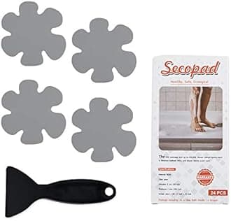(Gray) - Bathtub Stickers Non-Slip, Safety Shower Treads Adhesive Appliques with Premium Scrape (Grey)