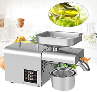 110V Oil Press Machine Heavy Duty Commercial Oil Machine Automatic Oil Expeller Extractor 600W Stainless Steel Oil Extractor Electric Oil Making Machine for Home Oil Maker