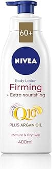 NIVEA Q10 60+ Mature Skin Body Lotion (400ml), Nourishing Firming Cream with Q10 and Argan Oil, NIVEA 72H Moisturising Cream for Ageing and Mature Skin
