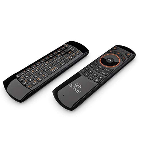 Rii K25 Multifunction Portable 2.4GHz Mini Wireless Fly Mouse Keyboard and Infrared Remote Control with Rechargeable Li-ion Battery (Black)