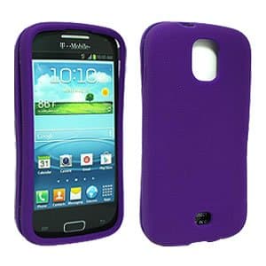 SAMSUNG GALAXY S RELAY 4G SNAP-ON GEL WITH PATTERN, PURPLE