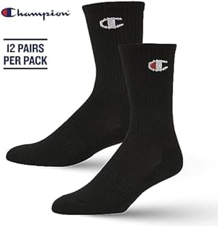 Champion Boys and Girls 12 Pair Crew Low Cut No Show Ankle Quarter Socks