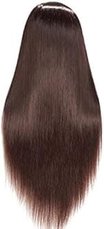 Hairingrid 26"-28" Mannequin Head for Hair Styling Training - Manikin Cosmetology Doll With Synthetic Fiber Hair and Free Clamp Holder (Brown)