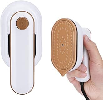 Portable Handheld Iron, Brynnl Mini Handheld Steamer Iron for Clothes, 180°Rotatable Travel Garment Steamer, Mini Ironing Machine Support Dry And Wet Ironing for Home and Travel (white)