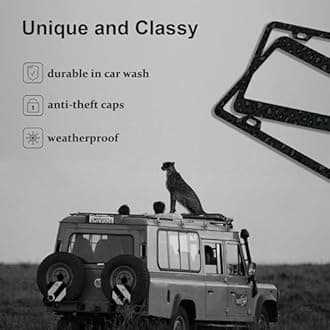Black Leopard Print Printing License Plate Frames，Leopard Car Accessories for Women & Men,Cute License Plate Holder,Black Leopard Print Lover,Fits Standard US Vehicles Size 12.2 x 6 Inch
