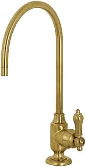 Kingston Brass KS5197BAL Heirloom Single-Handle Water Filtration Faucet, Brushed Brass, 11.13 x 6.94 x 5.81