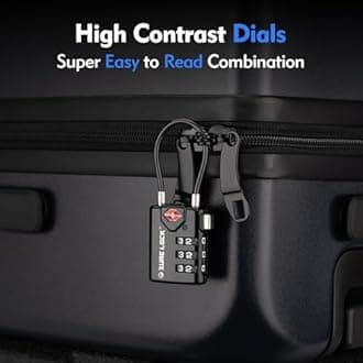 Sure Lock TSA Compatible Travel Luggage Locks, Inspection Indicator, Easy Read Dials TSA Approved with Zinc Alloy Four Colour