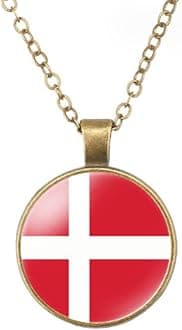 World Most Countries Flag Zinc Alloy Necklace Pendant Necklace for Men Women