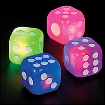 Party902 4 Rubber Flashing Dice