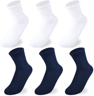 Boys Crew Socks Kids Seamless Cotton Dress Socks Uniform Sock for Girls 4/8 Pairs