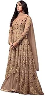 Ready to Wear Indian Pakistani Style Embroidered Koti Salwar Kameez Salwar Suit for Women