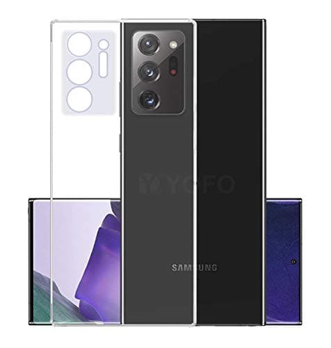 YOFO Silicon Back Cover Case for Samsung Note 20 Plus (Transparent) Camera Protection with Dust Plug