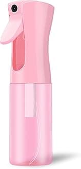 LERPOLOR Empty Spray bottles, Continuous Spray Bottle for Hair, Spray Water Bottle Fine Mist Refillable, Skin Care, Showering Pets, Plants, travel, Ironing and Cleaning 6.8 Ounce (1 Pack, Pink)