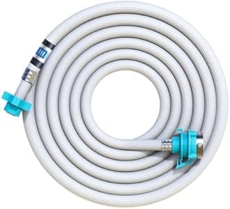 Eightiz 1.5 Meter Flexible PVC Washing Machine Inlet Hose water pipe, Universal Water Inlet with Tap adaptor Connector for Top & Front Load Fully Automatic