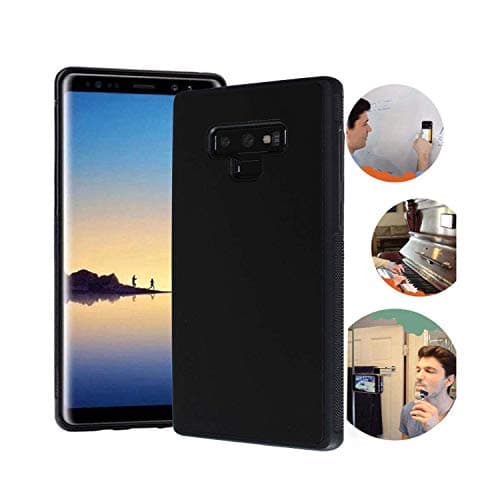 Wingcases for Samsung Galaxy Note 9 Case, Anti Gravity Black Case Magic Nano Sticky Case for Galaxy Note 9 Suction Stick on The Wall Selfie Case with Dust Proof Film