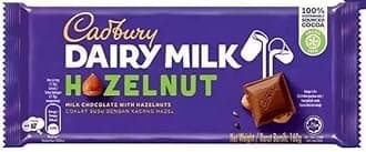 Cadburys Dairy Milk Hazelnut Chocolate Bar, Milk Chocolate with Hazelnuts, 160g