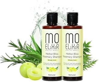 Herbal Bliss Rosemary Shampoo | 5 Ayurvedic Herbs | Anti Hair Fall, Dandruff Control, Scalp Care | Oil Balance | Sulphate Free | Gentle |400ml