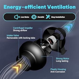 iPower 4 Inch 230 CFM Inline Duct Ventilation Fan with Speed Controller, Quiet Vent Blower for Hydroponics Grow Tent, Greenhouse Air Circulation, Upgrade