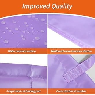 Polecasa Small Heavy Duty Laundry Bag with 130gsm Tear Resistant Fabric and Handles, Easy to Carry Durable Dirty Clothes Drawstring Bag, Perfect for College Dorm, Travel 21”x24”,Purple