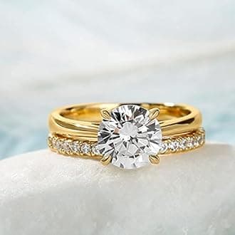 Jeulia 925 Sterling Silver Ring Set Wedding Rings Engagement Rings for Women Anniversary Promise Ring Bridal Sets