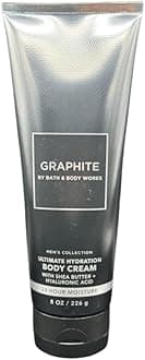 Bath & Body Ultimate Hydration Body Cream with Shea Butter, 8 Oz. - Men's Collection (Full Size, Graphite)
