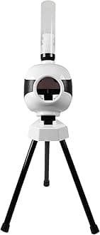 Portable Automatic Badminton Serve Machine, Shuttlecock Launcher with Dual Power (AC/Battery) for Beginners, Indoor & Outdoor Training, 6-10M Adjustable Distance, 15 Ball Capacity, Lightweight Design