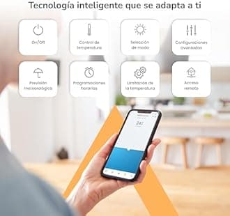 AIRZONE - Aidoo WiFi Air Conditioner Remote Control - Model AZAI6WSCGH2 - Air Conditioner Remote Control and Programming via App - for Split, Floor and Ceiling - Compatible with Google Home and Alexa