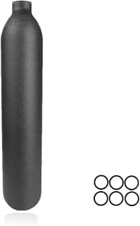 4500Psi Aluminum Air Bottle, 30 Mpa Explosion-Proof Aeronautic PCP Cylinder, M18 * 1.5 Refillable High Pressure Tank for PCP Scuba Game(Empty Tank)