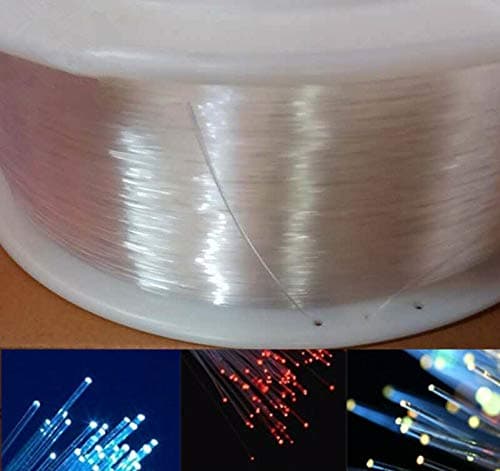 Fibre optic cable 1mm, end glowing PMMA, polymer optical light (2 meters)