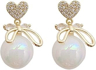 VembleyStylish Korean Zircon Studded Earrings For Women And Girls 2Pcs/Set