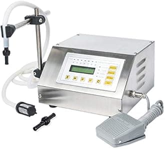 ZONEPACK Liquid Filling Machine Pump Numerical Filler Digital Control Drink Water Alcohol 5ml to 3500ml GFK160 (Machine With One Extra 10mm Nozzle)