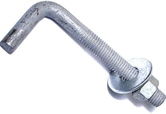 Hard to Find Fastener Hot Dip Galvanized Anchor Bolts, Sturdy Steel Anchors for Concrete, Cement, Asphalt in Construction, 5/8-11 x 6, Pack of 10