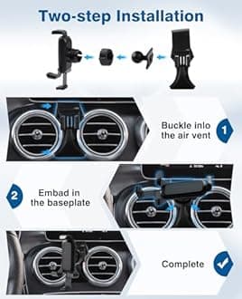 Car Cell Phone Holder for 2013-2018 Toyota RAV4 Accessories Air Vent Cell Phone Mount Handsfree Thick Case Friendly Adjustable RAV4 Phone Holder for 4-7 inch Phone Stand