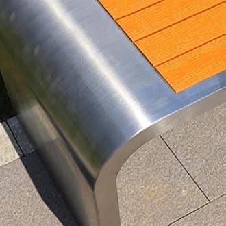 Outdoor Garden Bench Contemporary Plank Design Outdoor Dining Bench 59/63 Inch Park Bench Stainless Steel Bench Outdoor Plastic Wood Bench Leisure Seat Park Bench (Style : C)